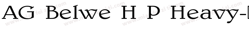 AG Belwe H P Heavy字体转换